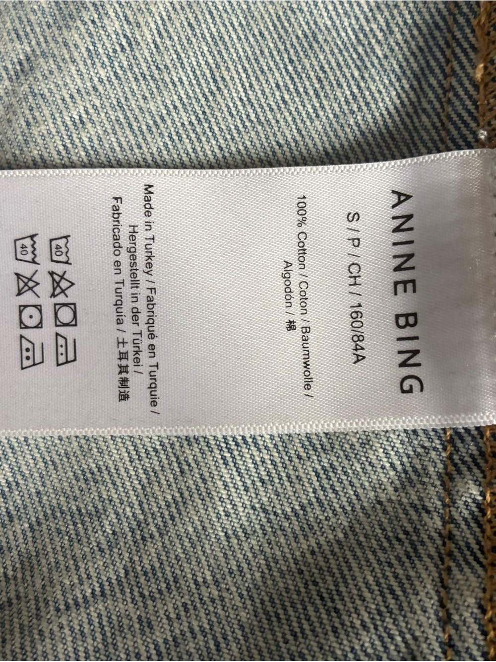 Anine Bing Oversized Distressed Denim Jacket Light Wash Size S - Picture 6 of 6